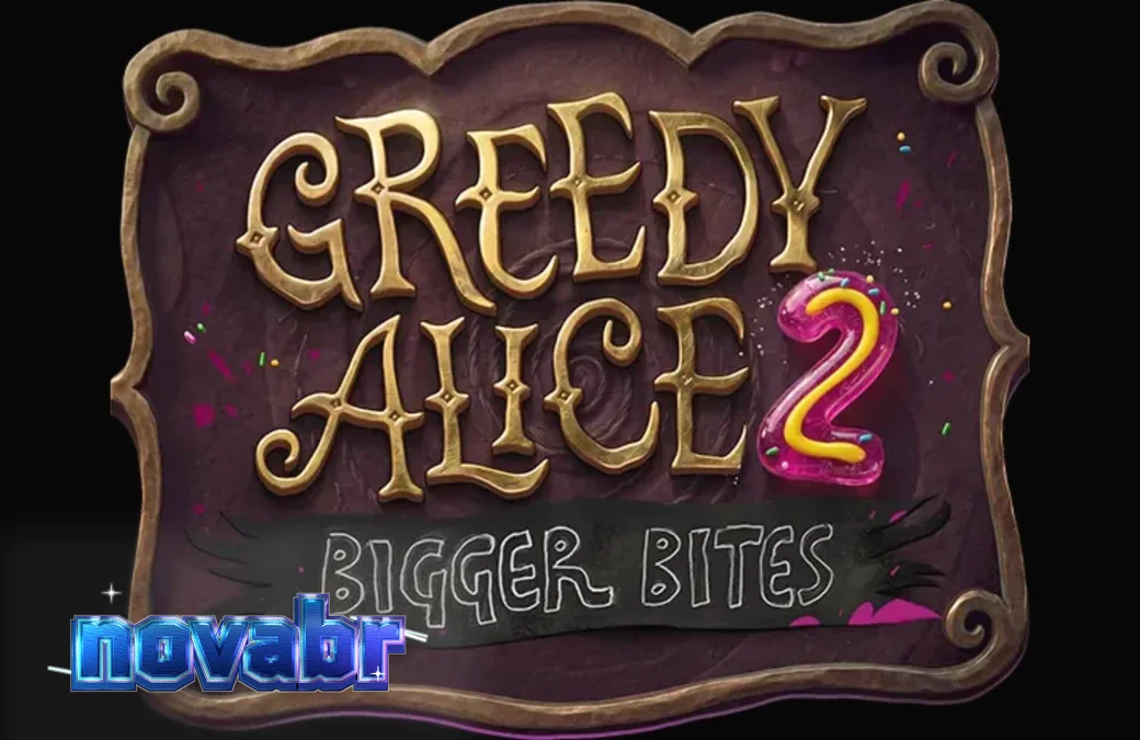 Cenário sombrio e industrial de Greedy Alice 2: Bigger Bites com engrenagens e Alice como uma caçadora